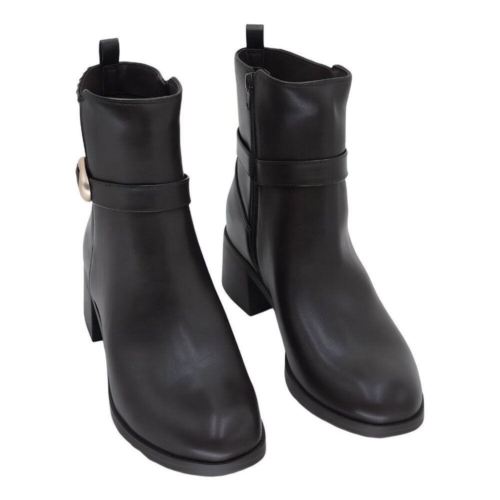 DV Dolce Vita Womens Dagger Buckle Chelsea Boots Dark Brown 9M